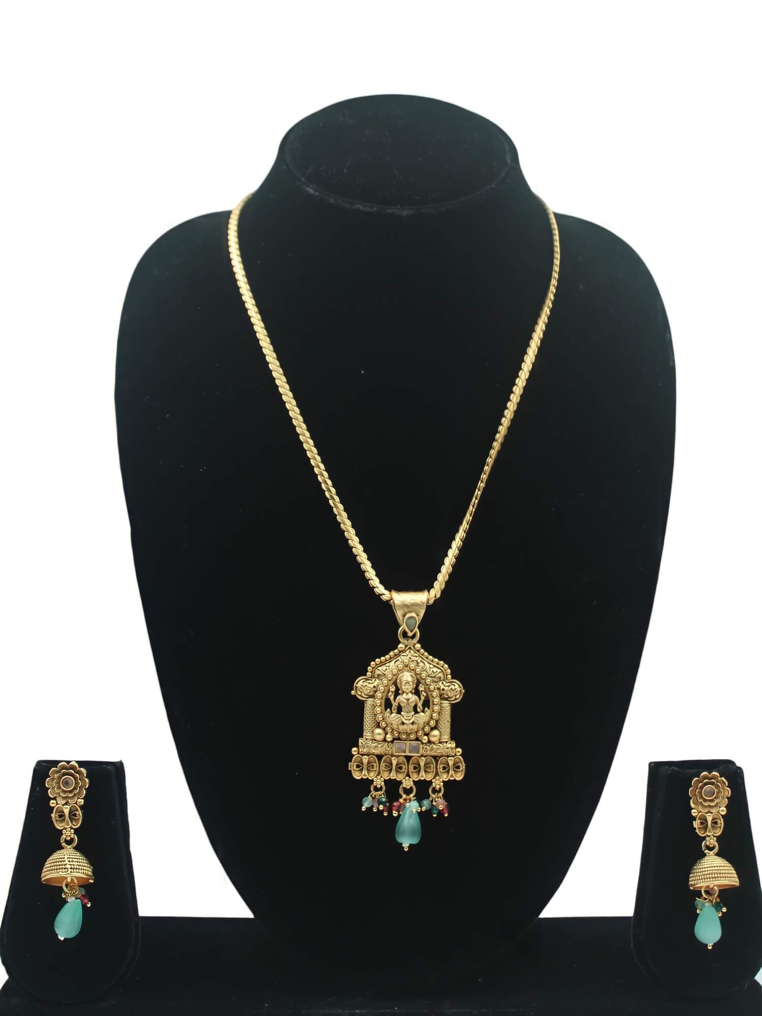 bulsenk 1 chain pendant set with 1 pair of earring Gold-plated Plated Alloy Necklace  Set Price in India - Buy bulsenk 1 chain pendant set with 1 pair of earring  Gold-plated Plated