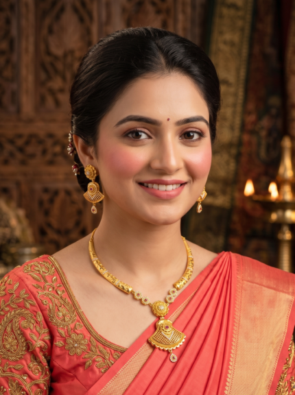 Yaari Collections Premiun Quality 1.5 Gram Forming Gold Plated Necklace Set